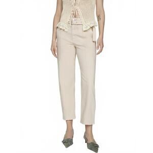 Mango Slouchy Jeans with Hem and Belt Off White Size 4